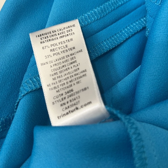 Trina Turk Blue Four Corners Dress. Size 2. Like new - Picture 10 of 11